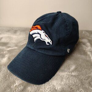 DENVER BRONCOS Hat Blue Embroidered Logo Strapback Adjustable Dad Cap NFL